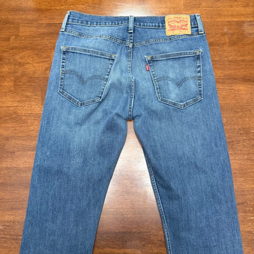 Levis 502 Taper Fit Jeans Mens 32x32 Blue Medium Wash Stretch Denim 29507-0053